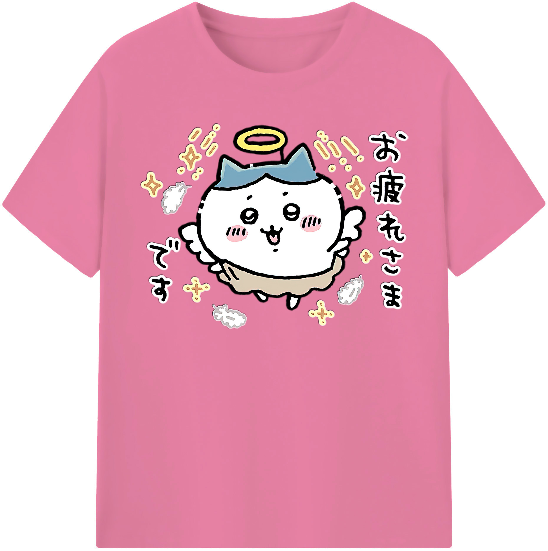 （画像用） ちいかわ ハチワレ Chii-kawa hachiware 綿100％半袖Tシャツ（フロントプリント）